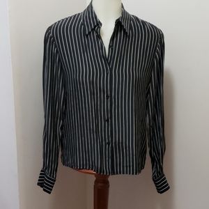 Long sleeve silk blouse